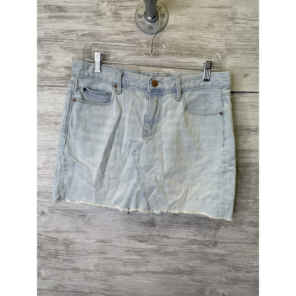 Gap 1969 Skirt Womens‎ 28 Tall Denim Mini 5 Pocket Laguna Sand Raw Hem Summer